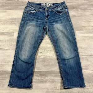 Hydraulic Women's‎ Jean Capri Size 7/8 (31X22) Blue Medium Wash Low Rise Denim